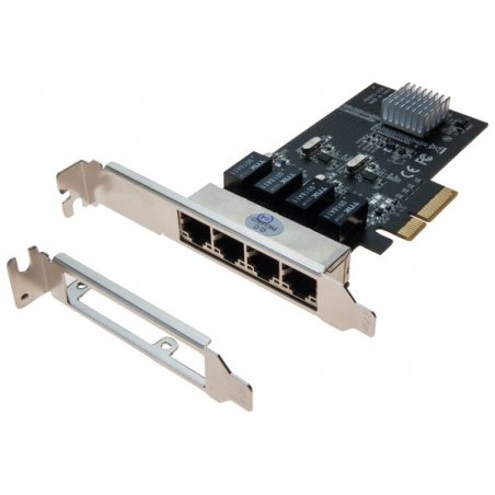 Pcie 4-Port gigabit network controller card std+low profile