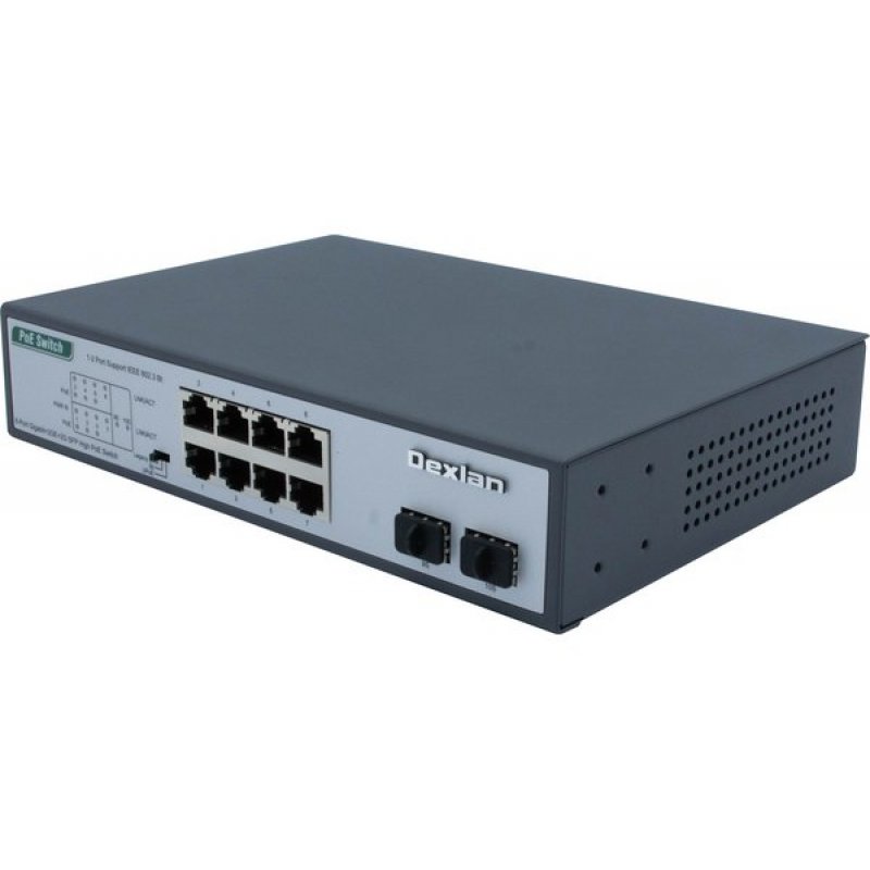 6GE(PSE)+2GE+2G SFP Unmanaged High Power PoE Switch