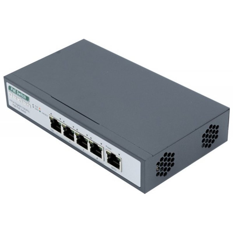 DEXLAN 4GE (PSE)+1GE PD input PoE Repeater