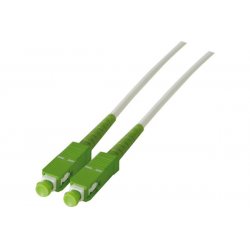 Cordon fibre pour box (SFR, Orange, Bouygues) - jarretière optique Simplex OS2 SC-APC - SC-APC 3m (Blanc)