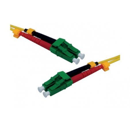 LC-APC/LC-APC duplex 2.0 mm single OS2 9/125 Fiber patch cable yellow - 2 m