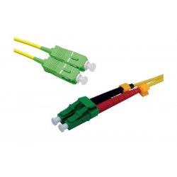 SC-APC/LC-APC duplex 2.0 mm single OS2 9/125 Fiber patch cable yellow - 5 m