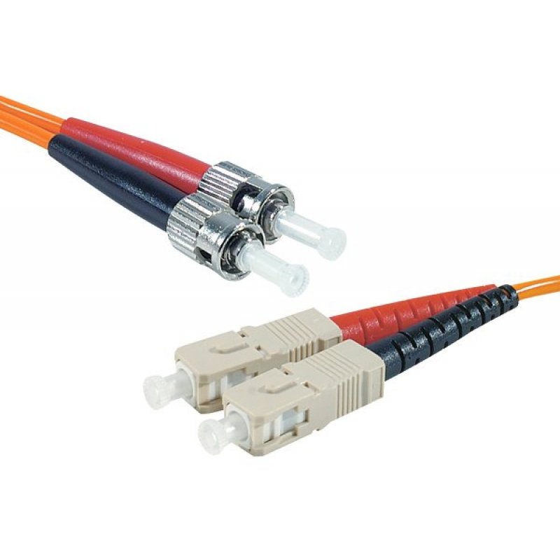 ST-UPC/SC-UPC duplex HD multi OM2 50/125 Fiber patch cable orange - 3 m
