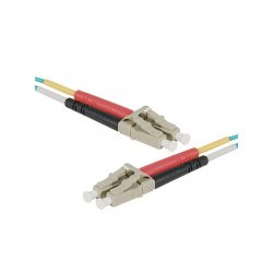 LC-UPC/LC-UPC duplex HD multi OM3 50/125 Fiber patch cable aqua blue - 3 m