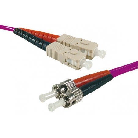 ST-UPC/SC-UPC duplex HD multi OM4 50/125 Fiber patch cable erika - 1 m