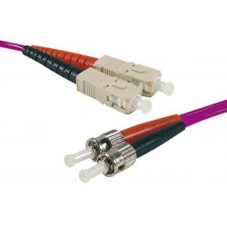 ST-UPC/SC-UPC duplex HD multi OM4 50/125 Fiber patch cable erika - 10 m