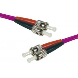 ST-UPC/ST-UPC duplex HD multi OM4 50/125 Fiber patch cable erika - 15 m