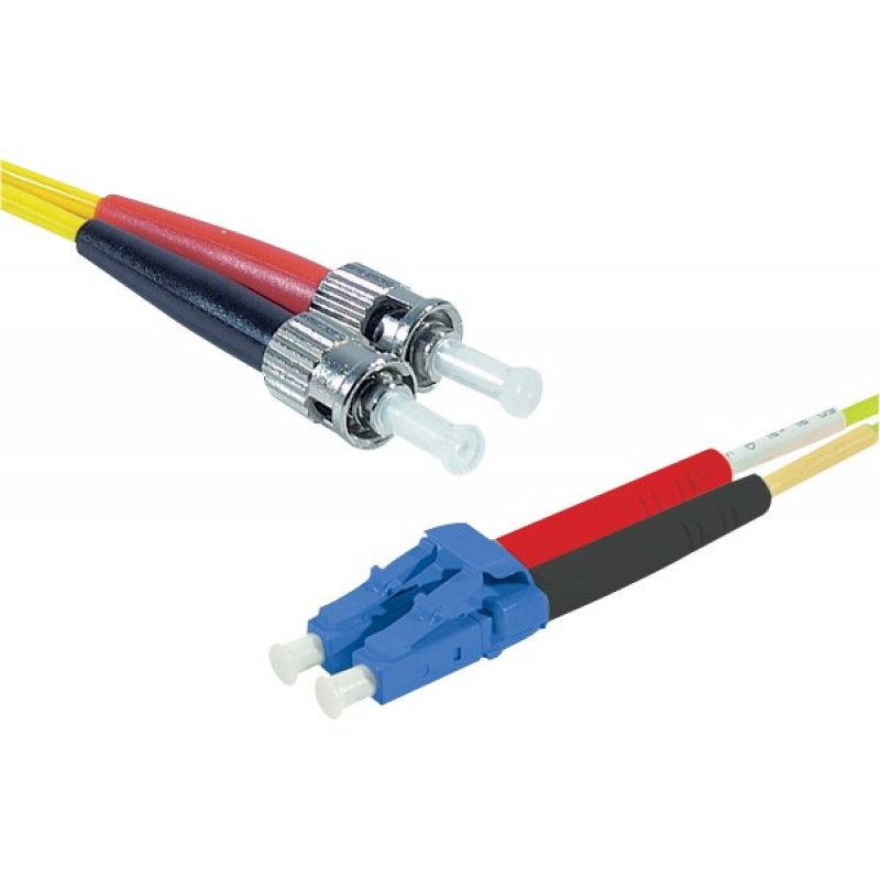 LC-UPC/ST-UPC duplex HD single OS2 9/125 Fiber patch cable yellow - 5 m