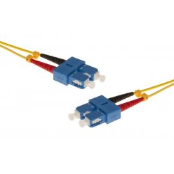 SC-UPC/SC-UPC duplex HD single OS2 9/125 Fiber patch cable yellow - 30 m