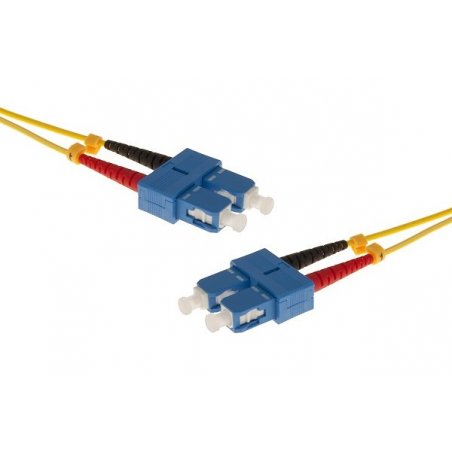 SC-UPC/SC-UPC duplex HD single OS2 9/125 Fiber patch cable yellow - 30 m