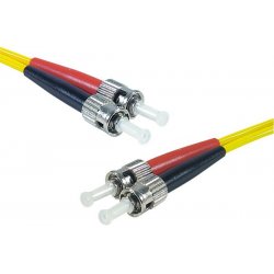 ST-UPC/ST-UPC duplex HD single OS2 9/125 Fiber patch cable yellow - 1 m