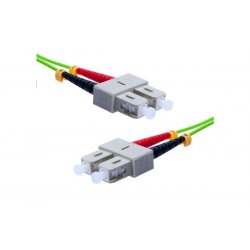 SC-UPC/SC-UPC duplex HD multi OM5 50/125 Fiber patch cable lime green - 1 m