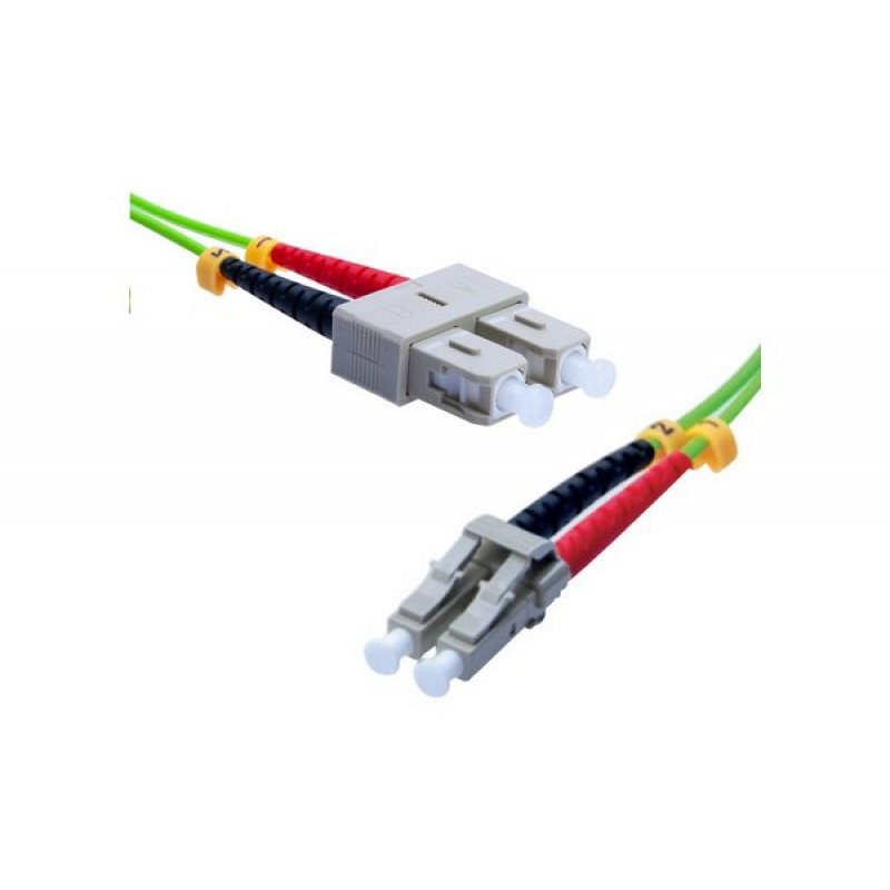 SC-UPC/SC-UPC duplex HD multi OM5 50/125 Fiber patch cable lime green - 2 m