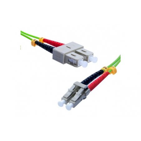 SC-UPC/SC-UPC duplex HD multi OM5 50/125 Fiber patch cable lime green - 2 m