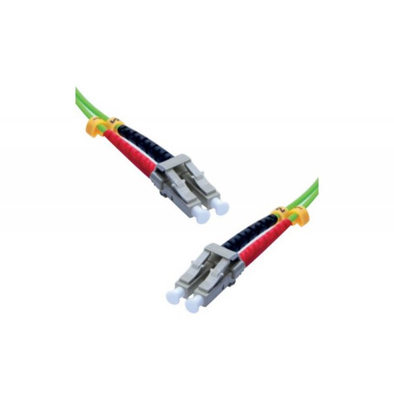 LC-UPC/LC-UPC duplex HD multi OM5 50/125 Fiber patch cable lime green - 10 m