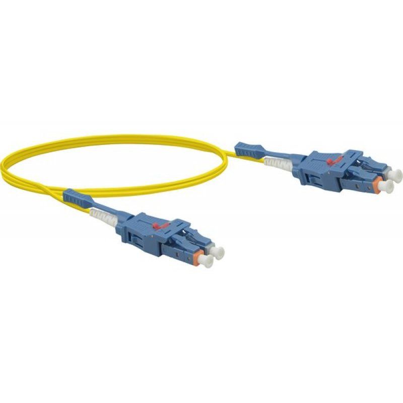 LC-UPC/LC-UPC duplex 2.0 mm single OS2 9/125 Fiber patch cable yellow - 1 m