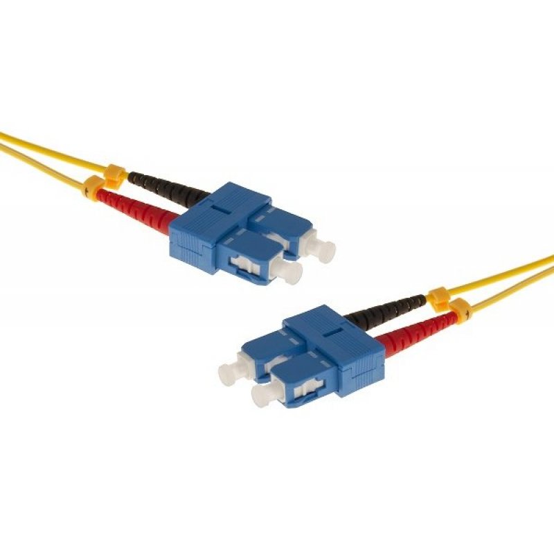 SC-UPC/SC-UPC duplex HD single OS2 9/125 Fiber patch cable yellow - 50 m