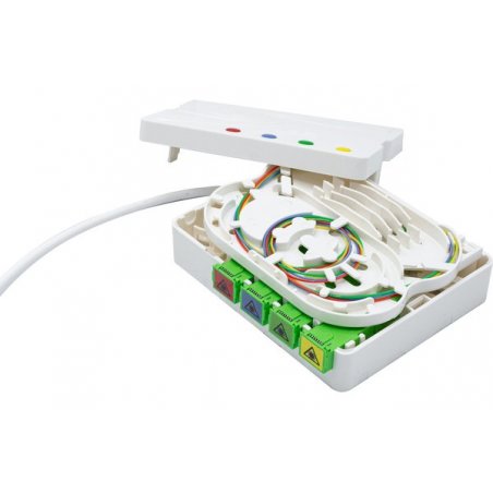 4 ports SC-APC FTTH Mini terminal box with G657 cable - 20 m
