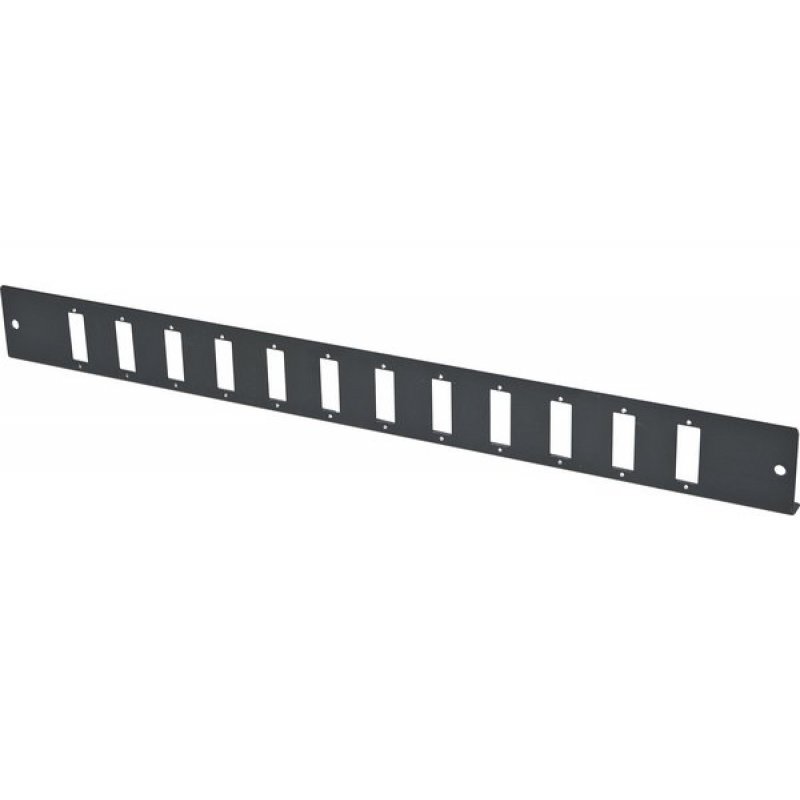 DEXLAN 19" 1U Fiber Optic Patch panel Front panel for 12 × SC Duplex /LC Quad