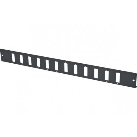 DEXLAN 19" 1U Fiber Optic Patch panel Front panel for 12 × SC Duplex /LC Quad