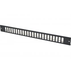 DEXLAN 19" 1U Fiber Optic Patch panel Front panel for 24 × SC Duplex /LC Quad