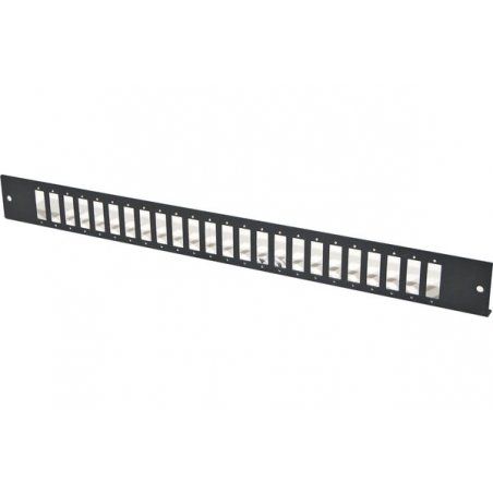 DEXLAN 19" 1U Fiber Optic Patch panel Front panel for 24 × SC Duplex /LC Quad