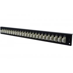 DEXLAN 19" 1U Fiber Optic Front panel preassembled 24x LC UPC MM Duplex