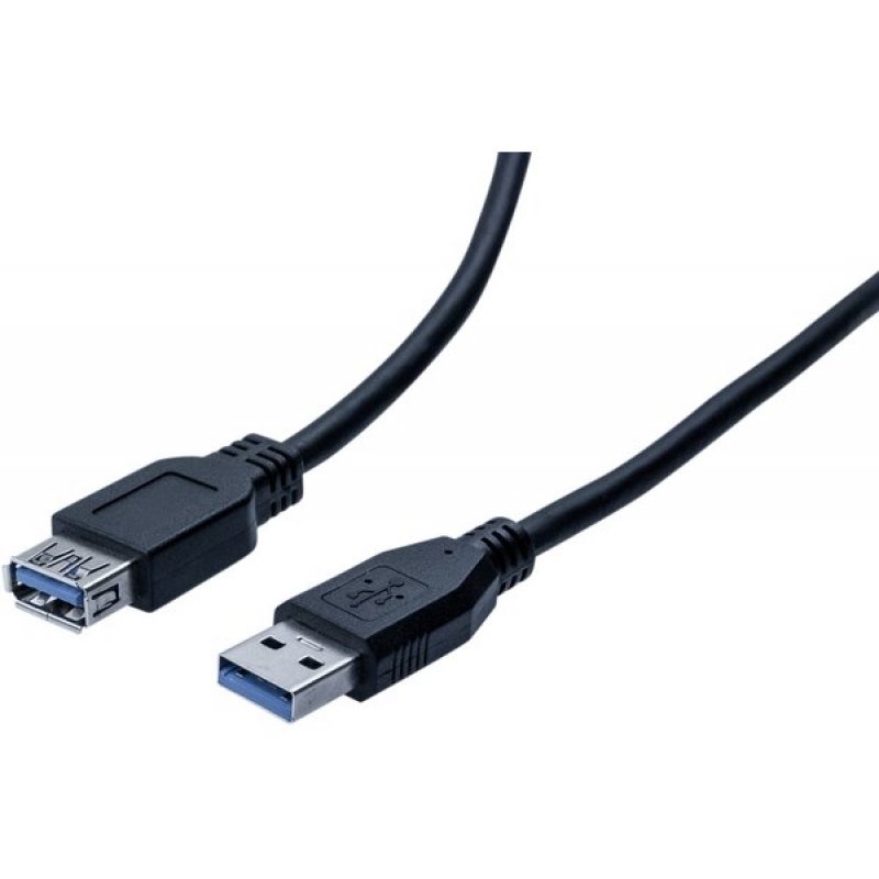 Usb 3.0 extension cord am/af black- 0.5 m