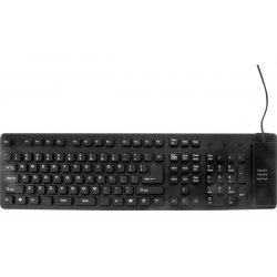 Clavier souple et étanche USB-PS/2 (noir)