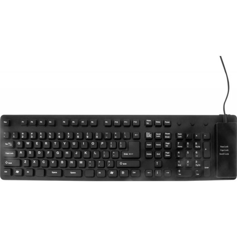 Clavier souple et étanche USB-PS/2 (noir)