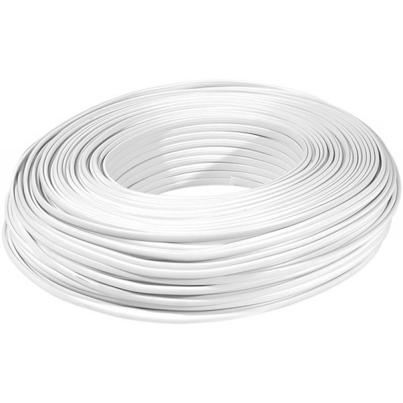 Telephone Flat Cable Stranded 30AWG 6W- white 100 m reel