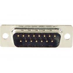 Connector with solder bucket contacts- DB15 Male