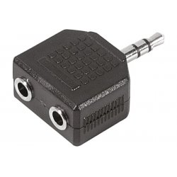 Double stereo adapter 3.5-mm jack without cable