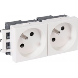 REHAU 220V AC DOUBLE OUTLET 45x45 WHITE