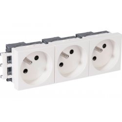 REHAU 220V AC TRIPLE OUTLET 45x45 WHITE