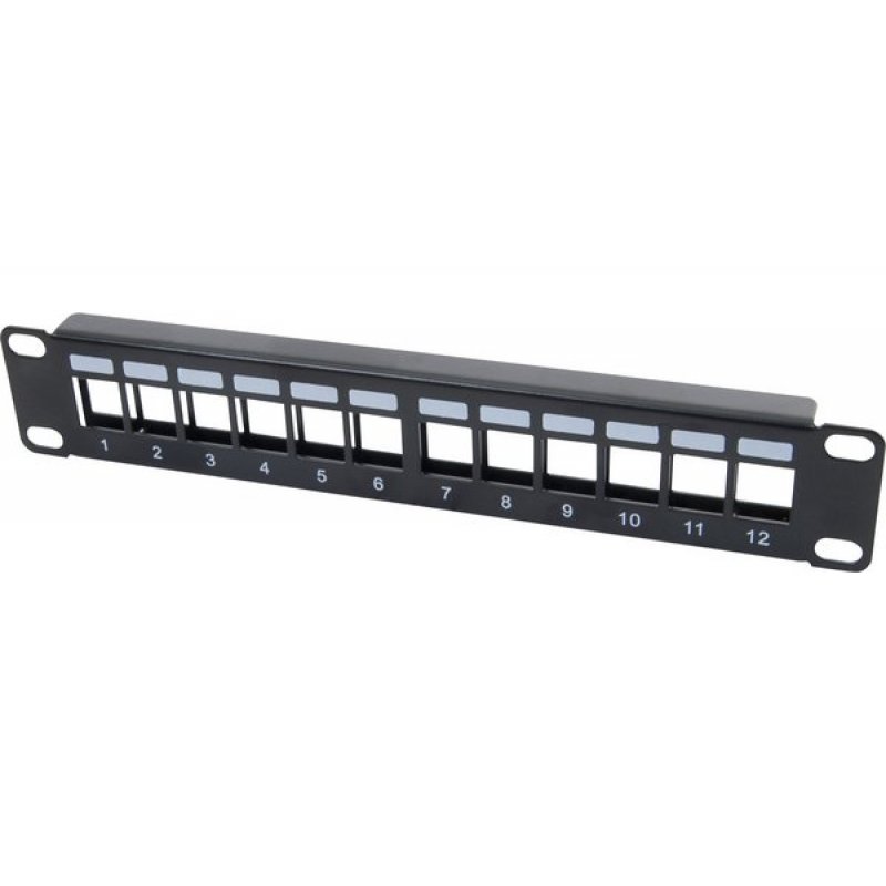 10   patch panel for keystones- 12 ports