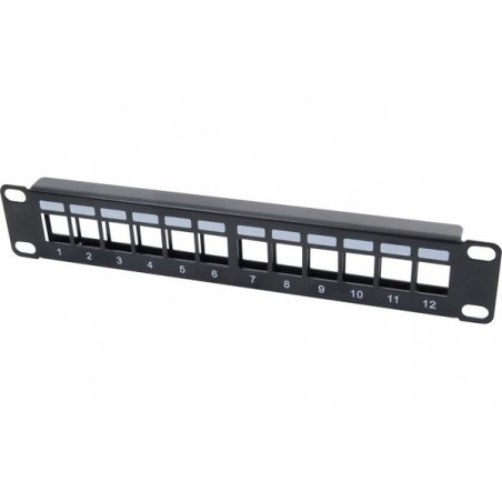 10   patch panel for keystones- 12 ports