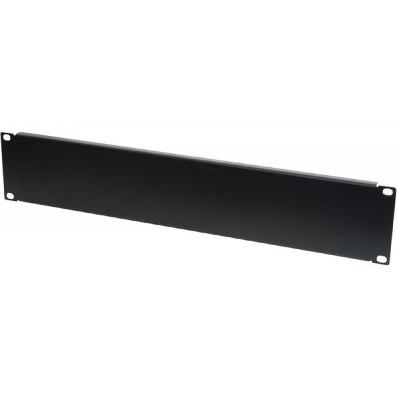 2U Blank Panel for 19" Cabinet Black
