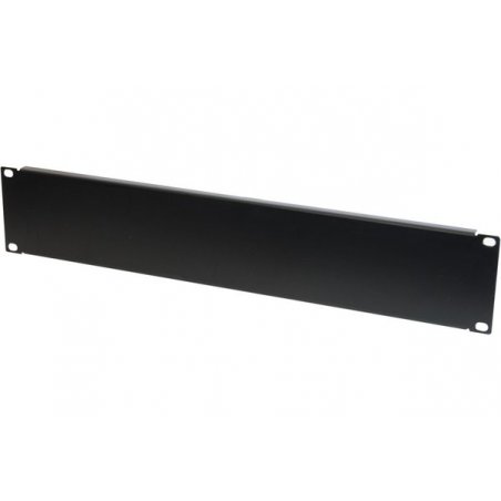 2U Blank Panel for 19" Cabinet Black