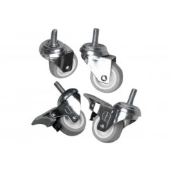 EKIVALAN Kit of 4 M10 castors for cabinets (2 with brakes and 2 without)
