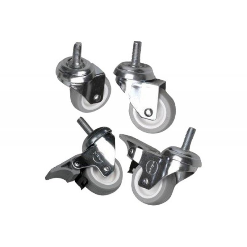 EKIVALAN Kit of 4 M10 castors for cabinets (2 with brakes and 2 without)