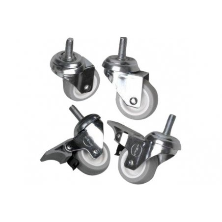 EKIVALAN Kit of 4 M10 castors for cabinets (2 with brakes and 2 without)