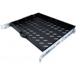 EKIVALAN Universal sliding shelf 1U 4pts prof. 350mm, black, 30 kg