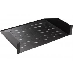 EKIVALAN Fixed shelf 2U 2 pts prof. 550mm, black, 30 kg