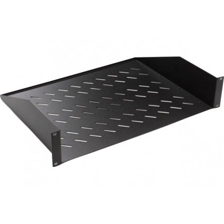 EKIVALAN Fixed shelf 2U 2 pts prof. 550mm, black, 30 kg