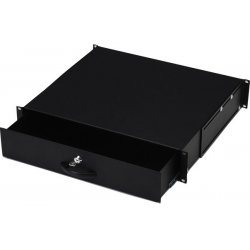 EKIVALAN 19 "drawer 2U 400mm deep with key lock, black