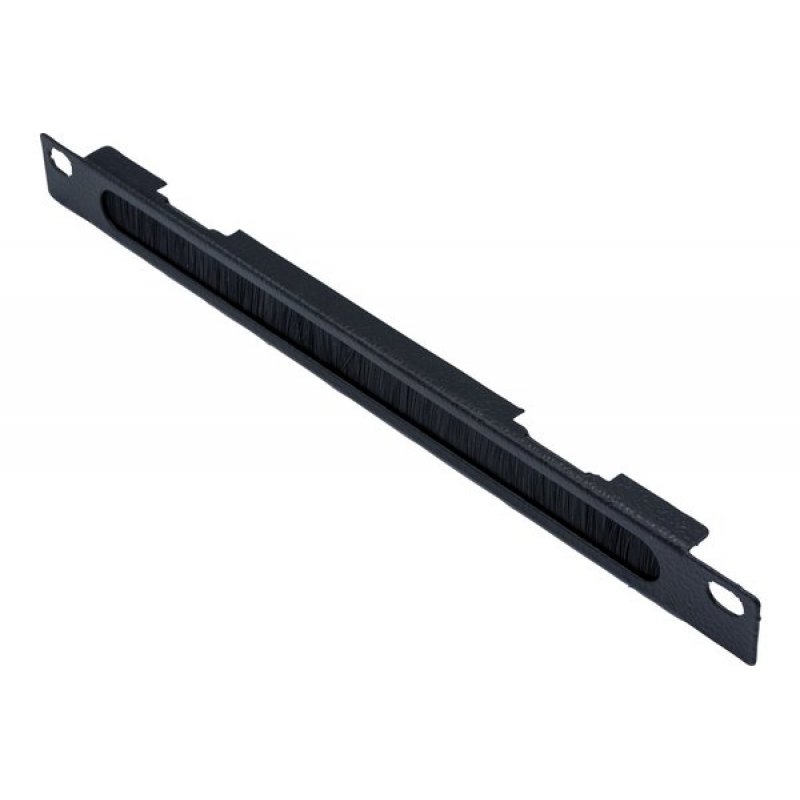 EKIVALAN 10 "brushed cable entry panel 0.5U, black
