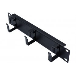 EKIVALAN Cable entry panel 10 ", 1U, 3 rings Black