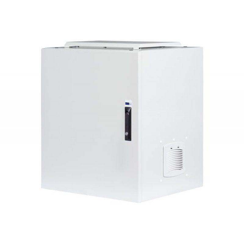 EKIVALAN Box IP55 indoor 9U prof. 600mm, front metal, gray
