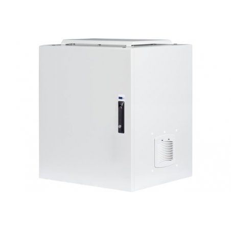 EKIVALAN Box IP55 indoor 9U prof. 600mm, front metal, gray